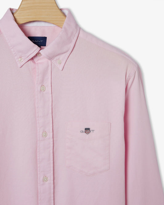 Bawełniana koszula męska z długim rękawem z nadrukiem regular fit