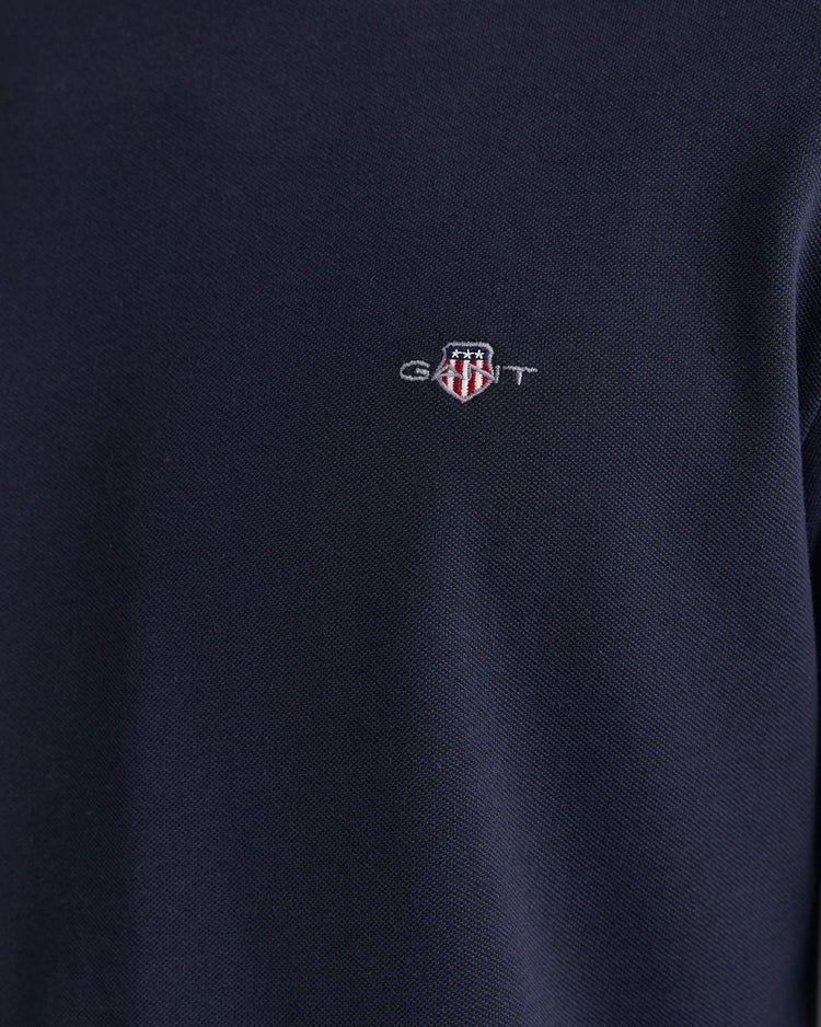 Koszulka męska z długim rękawem i okrągłym dekoltem slim fit