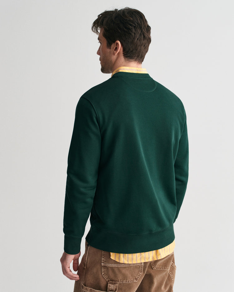 Bluza męska z okrągłym dekoltem regular fit zielona