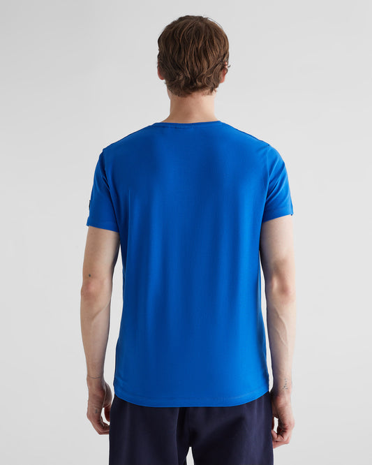 Bawełniany t-shirt męski z nadrukiem regular fit