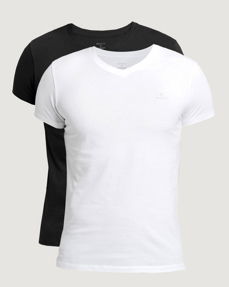 T-shirt z dekoltem w kształcie litery V 2-pak