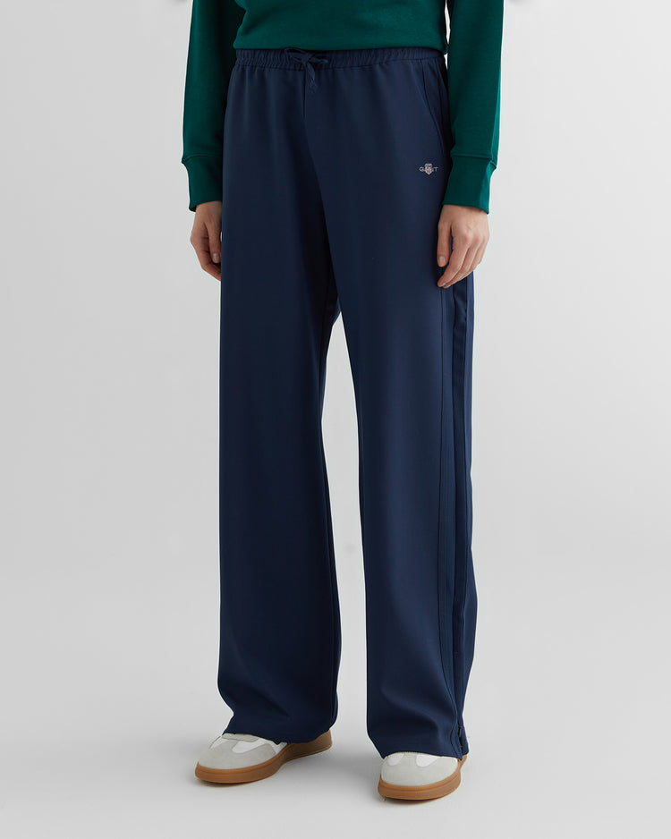 Damskie granatowe spodnie dresowe regular fit