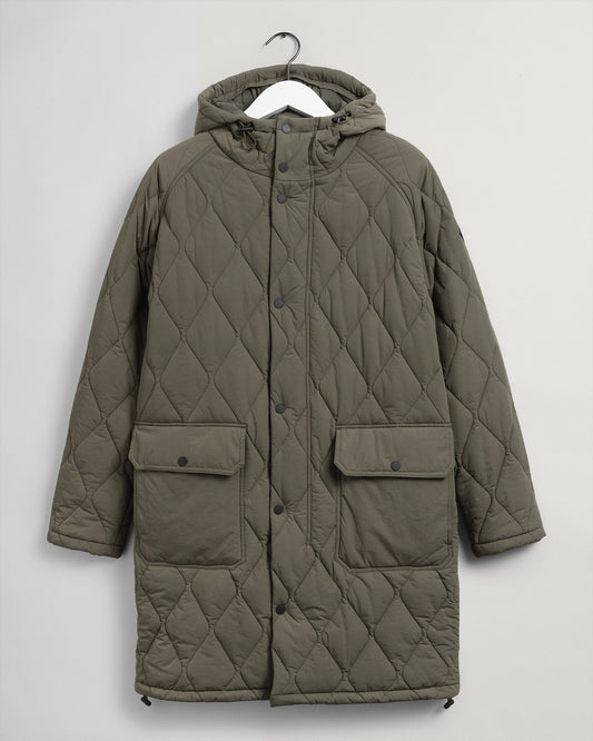 Kurtka męska z nadrukiem zapinana na guziki oversize fit zielona