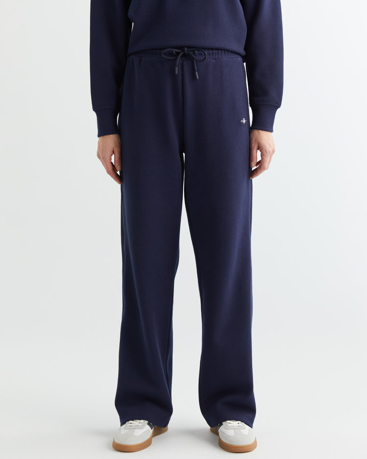 Spodnie dresowe damskie regular fit granatowe