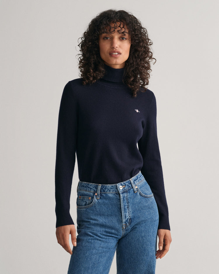 Sweter z golfem extra fine
