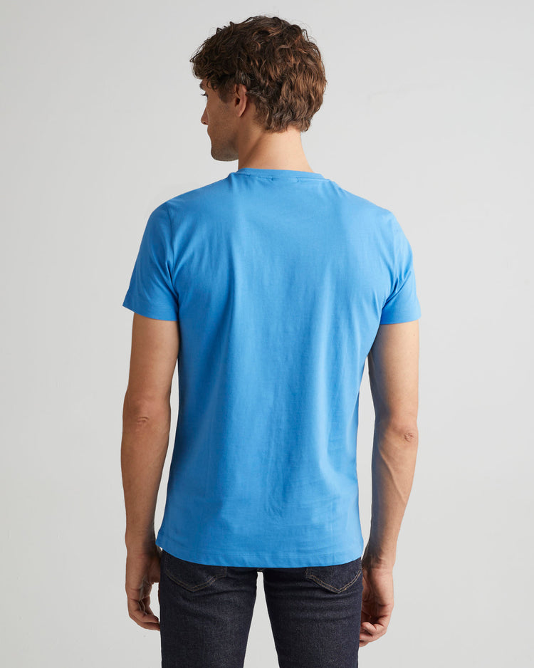 Bawełniany t-shirt męski z krótkim rękawem regular fit