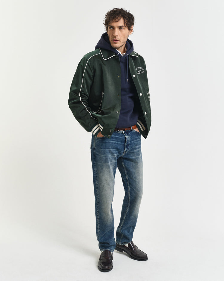 Bluza męska z kapturem regular fit granatowa