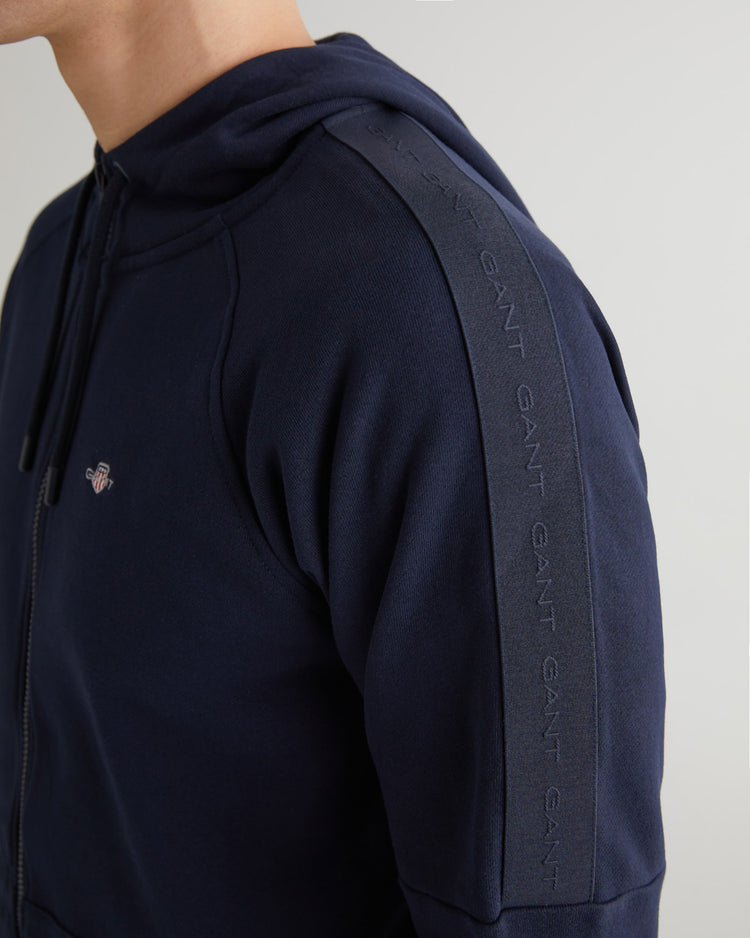 Bawełniana bluza męska z kapturem regular fit granatowa