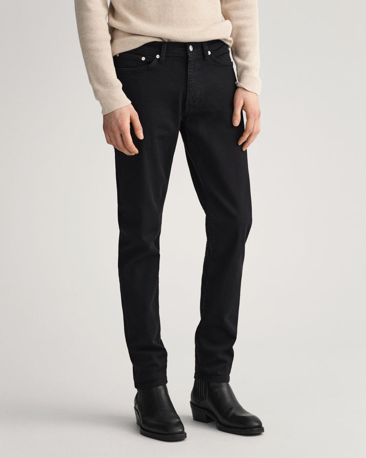 Spodnie jeansowe męskie extra slim fit czarne