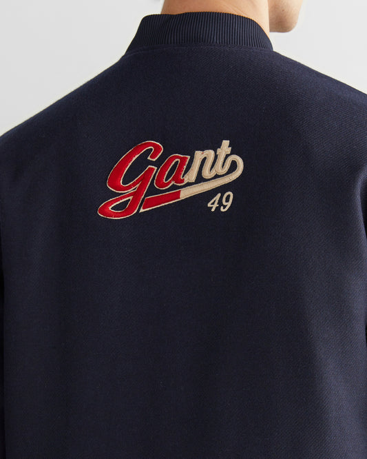 Kurtka męska z nadrukiem ze stójką z długim rękawem oversize fit