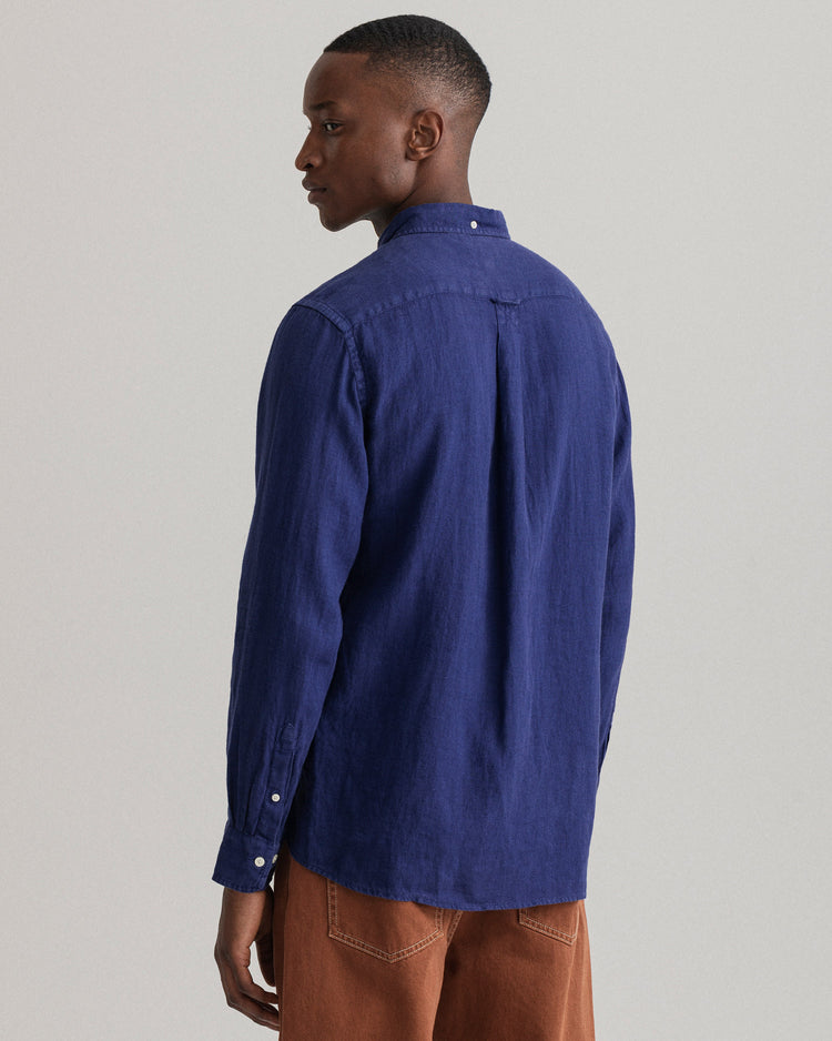 Koszula męska z długim rękawem regular fit granatowa