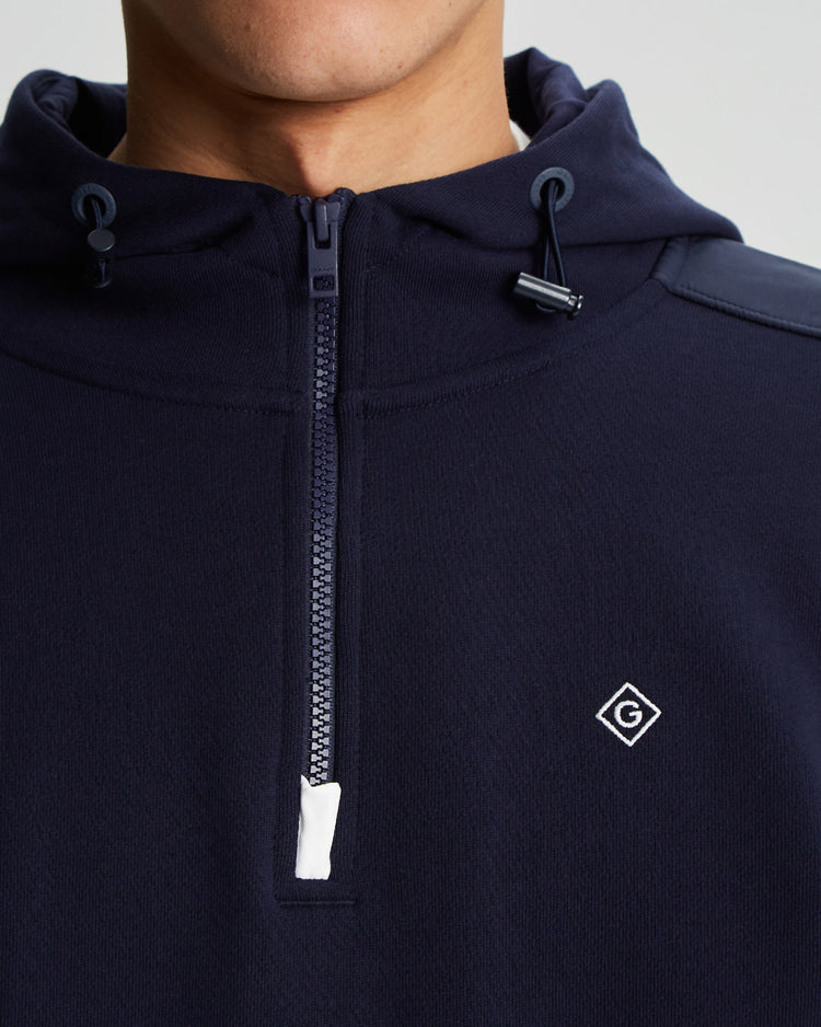 Bawełniana bluza męska z kapturem regular fit granatowa