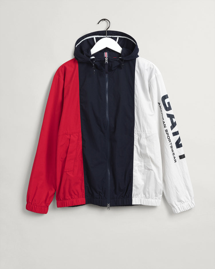 Kurtka męska z kapturem regular fit granatowa