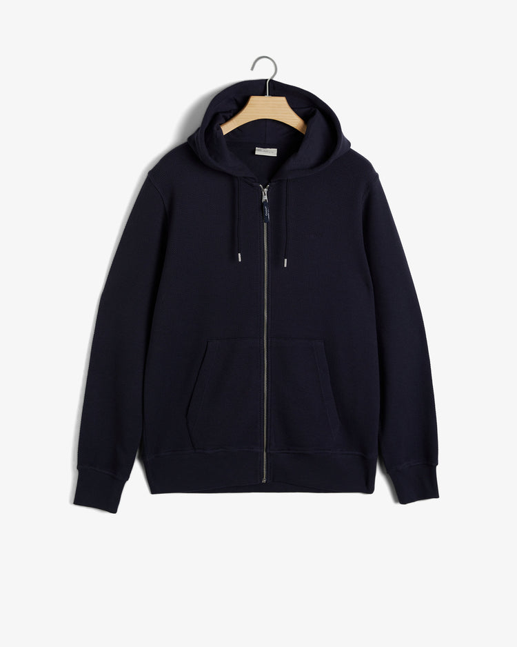 Bawełniana bluza męska z zamkiem regular fit granatowa