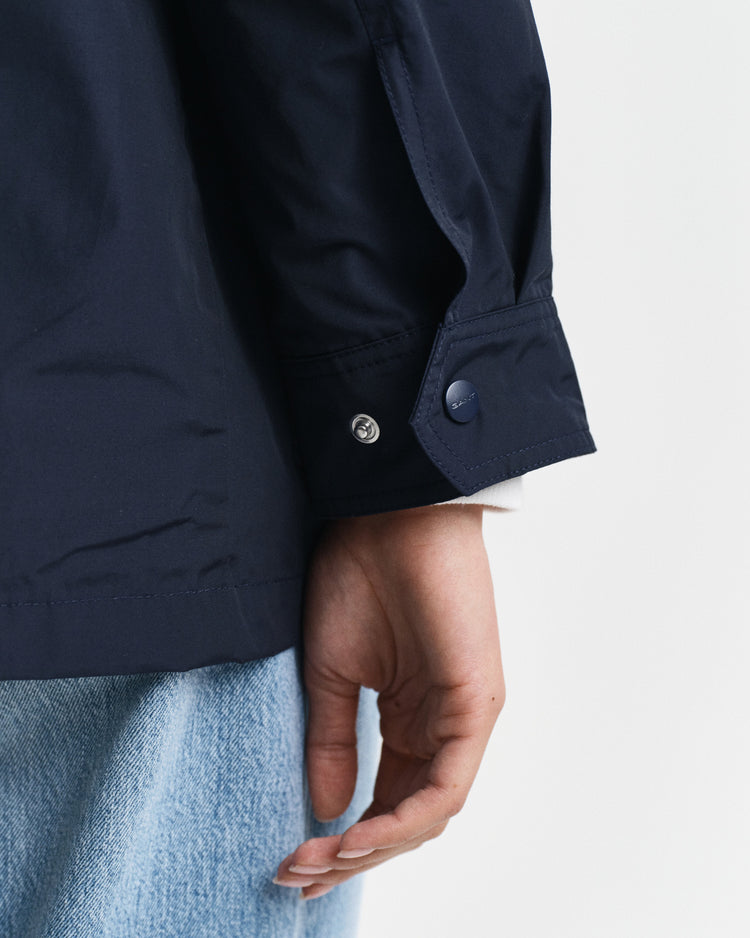 Kurtka damska z kapturem relaxed fit granatowa