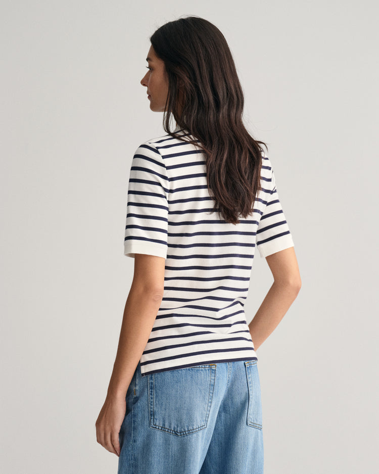 Koszulka Polo z piki w paski z motywem