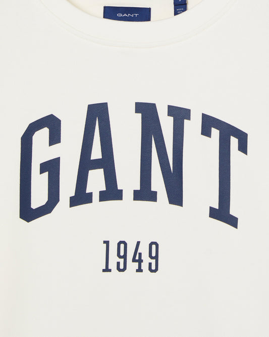 Bluza damska z nadrukiem regular fit beżowa