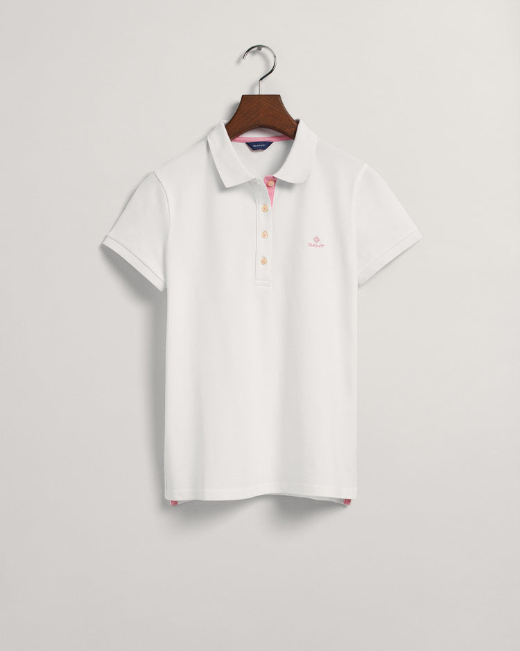 Koszulka polo z piki z kołnierzykiem w kontrastowym kolorze