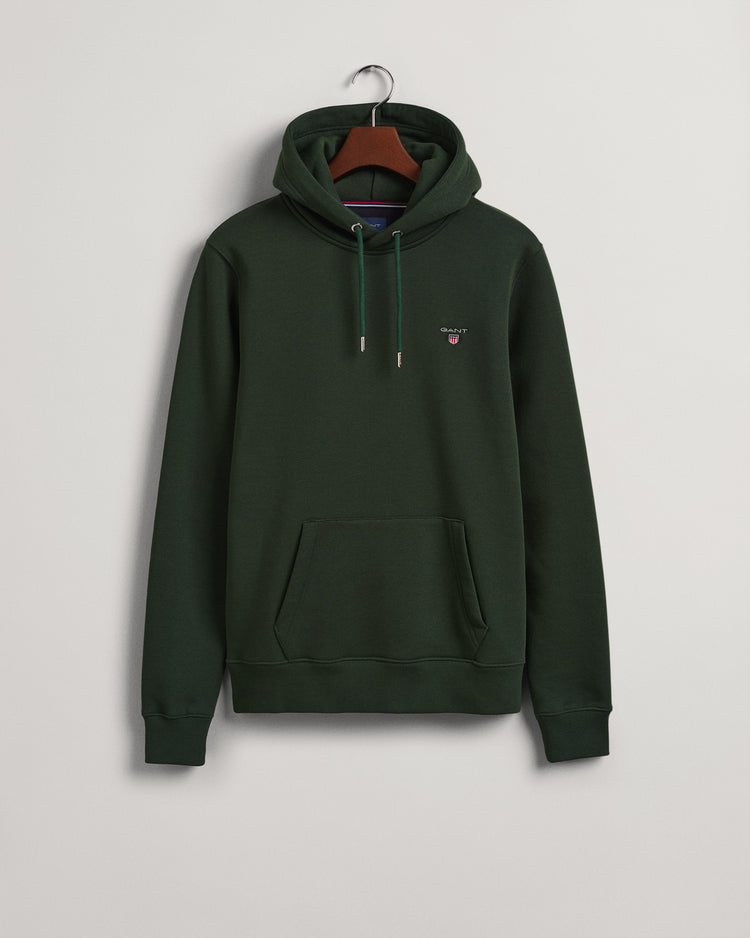 Męska zielona bluza z kapturem regular fit