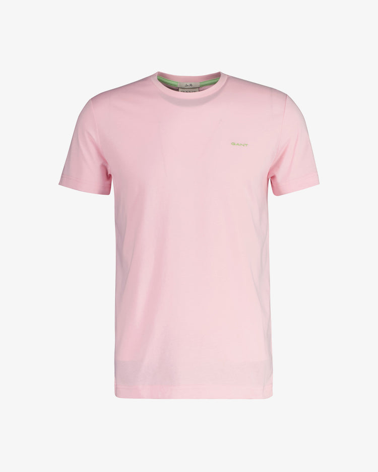 Koszulka męska z krótkim rękawem i okrągłym kołnierzykiem slim fit