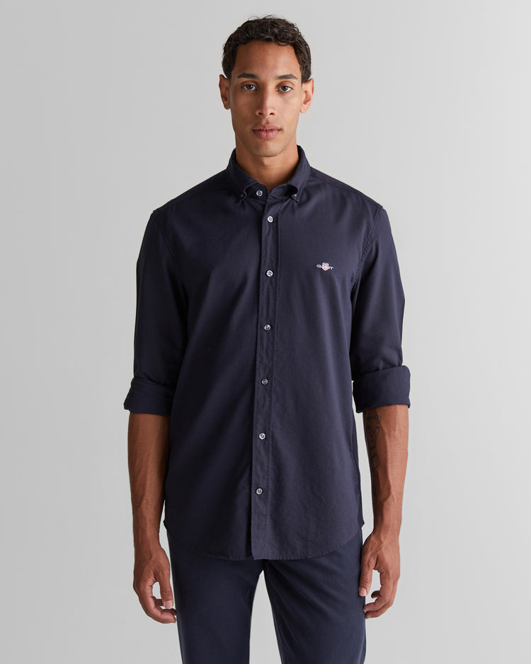 Koszula męska z długim rękawem regular fit granatowa