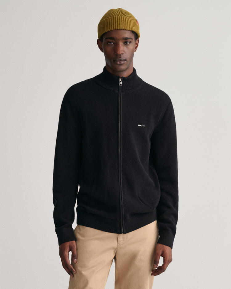 Kardigan z bawełny Piqué rozpinany