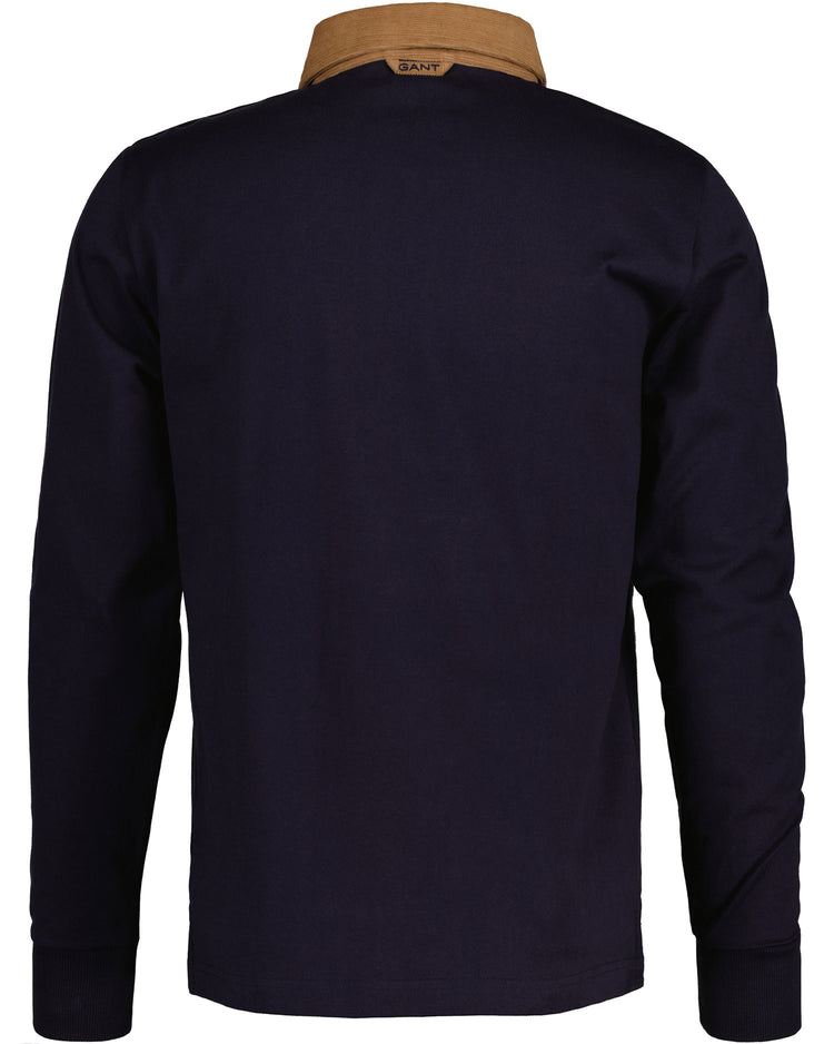 Męska granatowa koszulka rugby o kroju regular fit