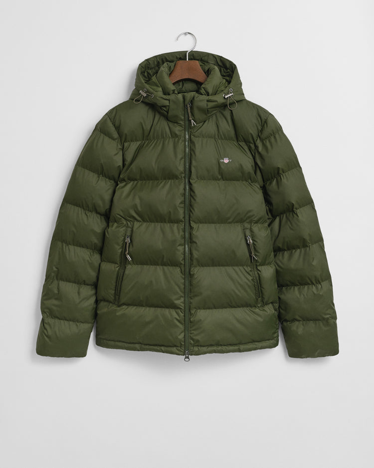 Kurtka męska z kapturem regular fit zielona