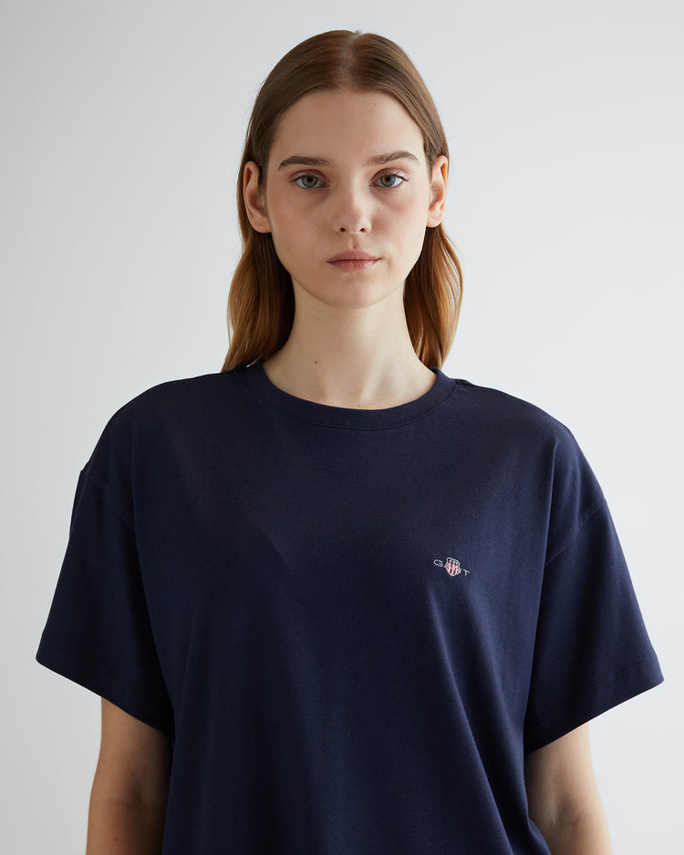 Koszulka z grafiką na plecach z dekoltem C