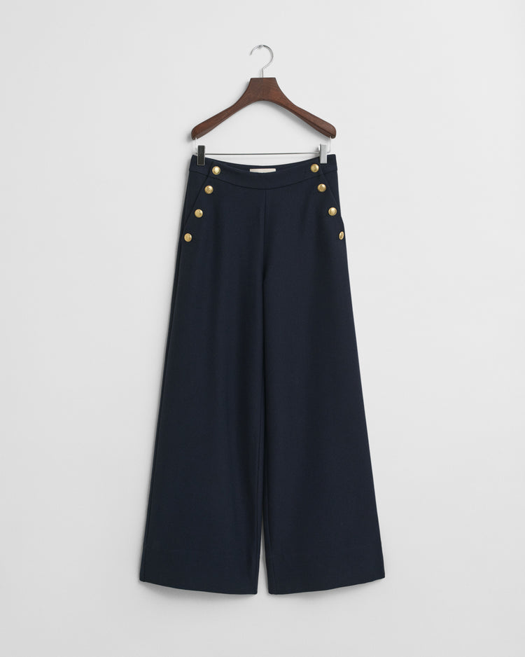 Spodnie damskie straight fit granatowe