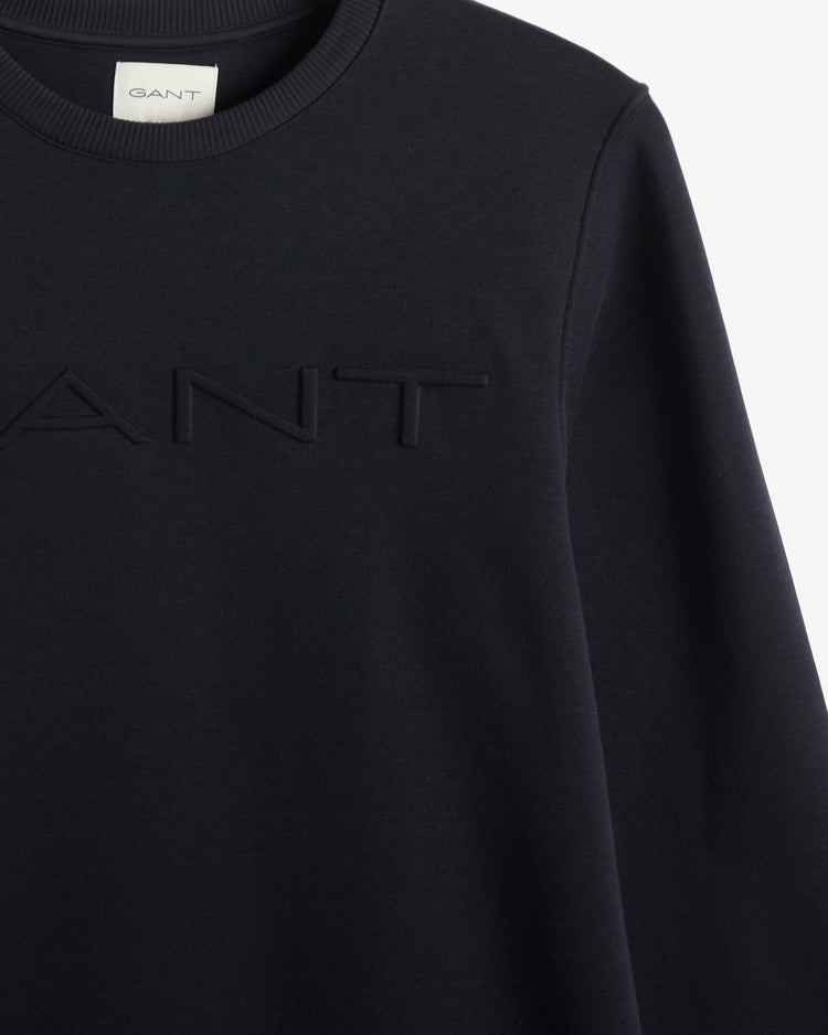 Bluza męska z nadrukiem z okrągłym kołnierzykiem regular fit czarna