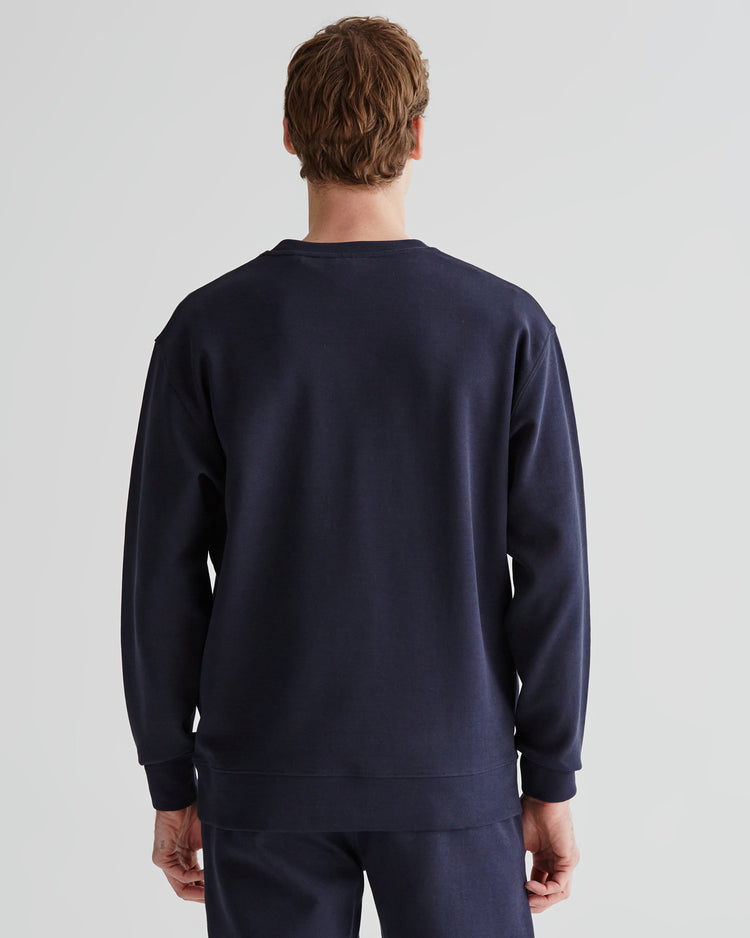 Bluza męska z nadrukiem i z okrągłym kołnierzykiem regular fit