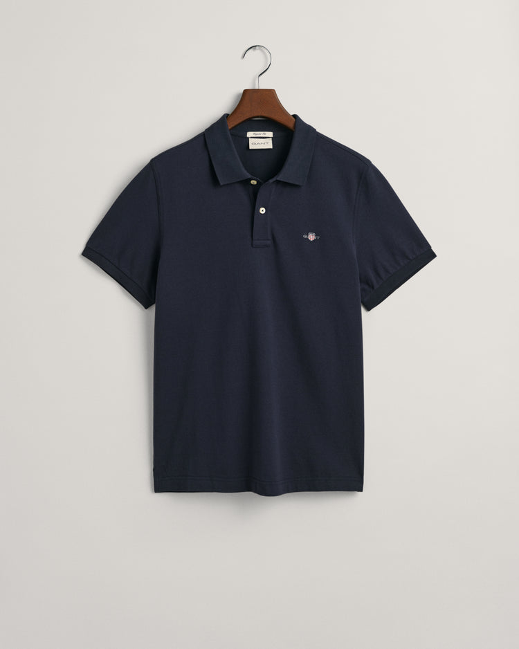 Koszulka polo męska regular fit granatowa