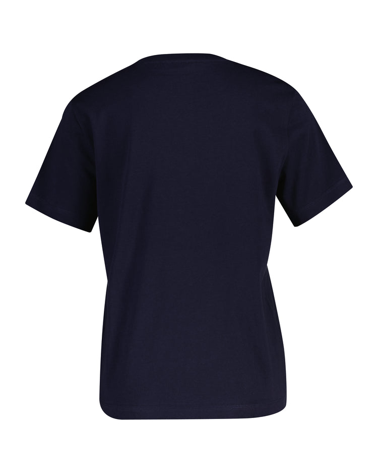 T-shirt damski z nadrukiem z okrągłym kołnierzykiem regular fit