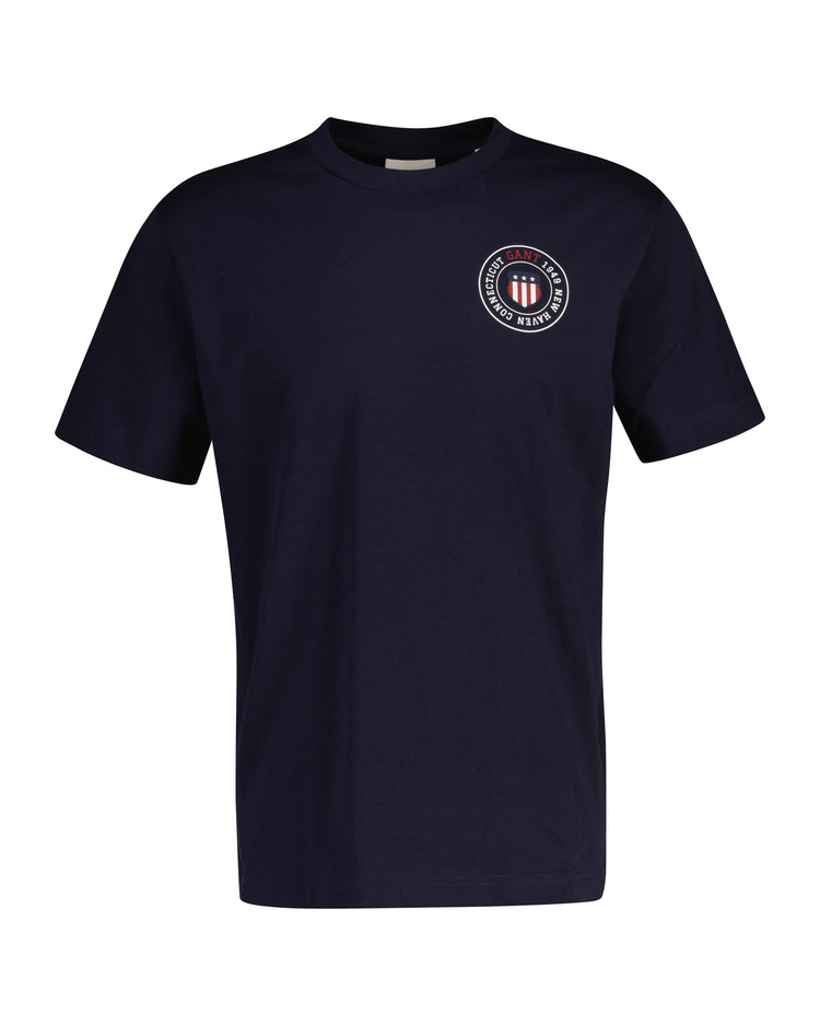 T-shirt męski z krótkim rękawem i okrągłym kołnierzykiem regular fit