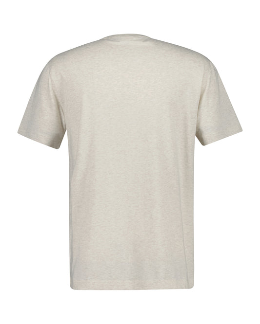 Bawełniana koszulka męska z nadrukiem okrągły dekolt regular fit