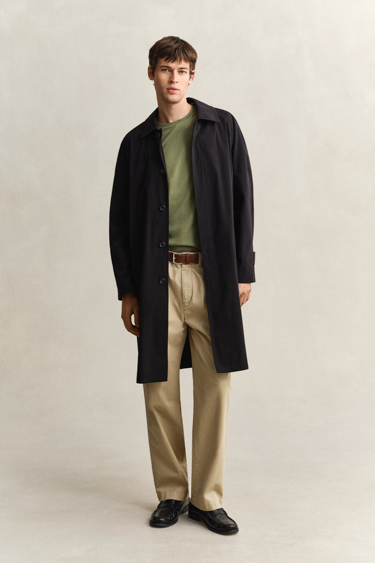 Bawełniany t-shirt męski z okrągłym kołnierzykiem regular fit zielony