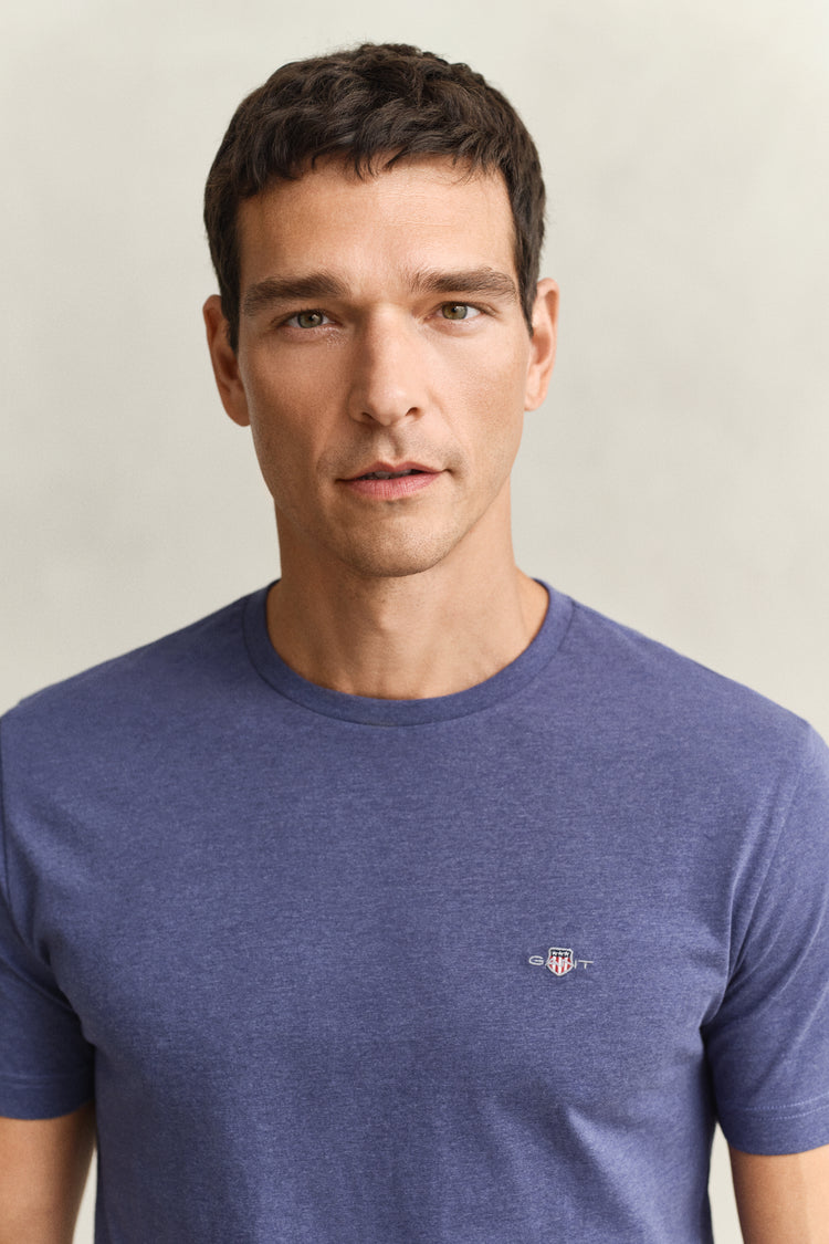 Bawełniany t-shirt męski z okrągłym dekoltem regular fit