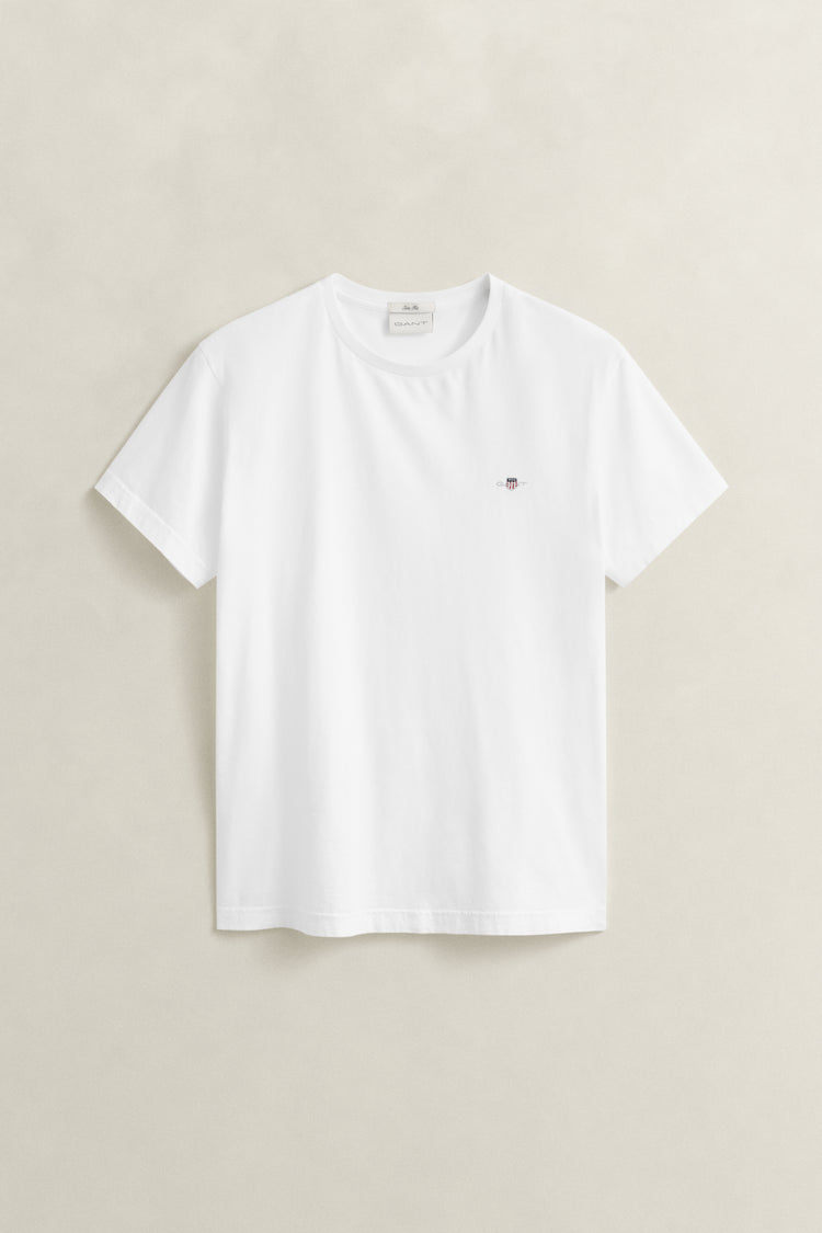 Bawełniany t-shirt męski slim fit biały