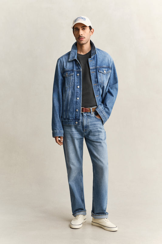 Bawełniany t-shirt męski z okrągłym dekoltem regular fit czarny