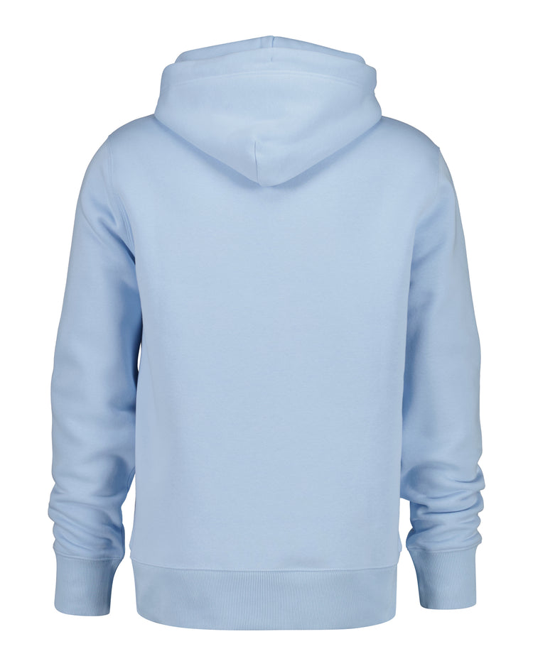 Bluza męska z kapturem regular fit błękitna