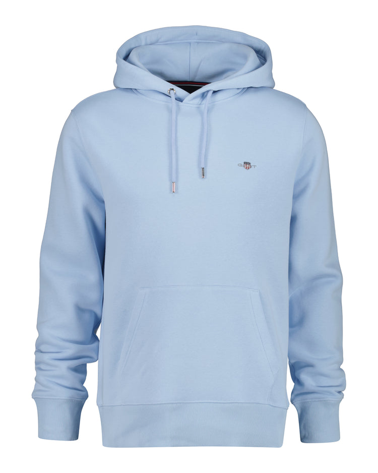 Bluza męska z kapturem regular fit błękitna