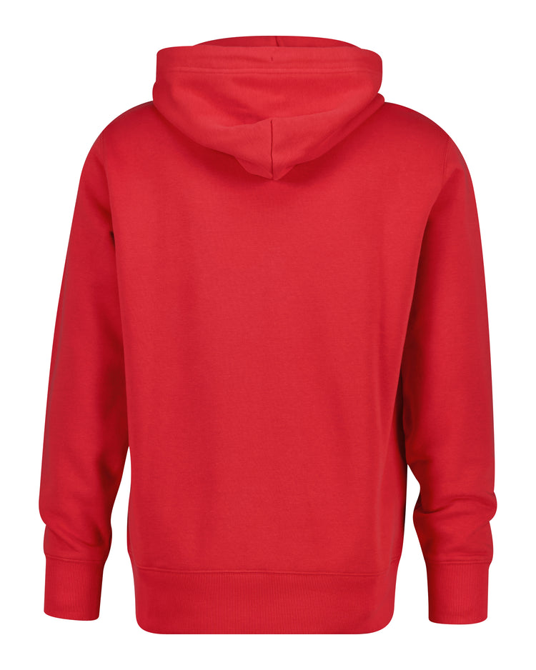 Bluza męska z kapturem regular fit czerwona