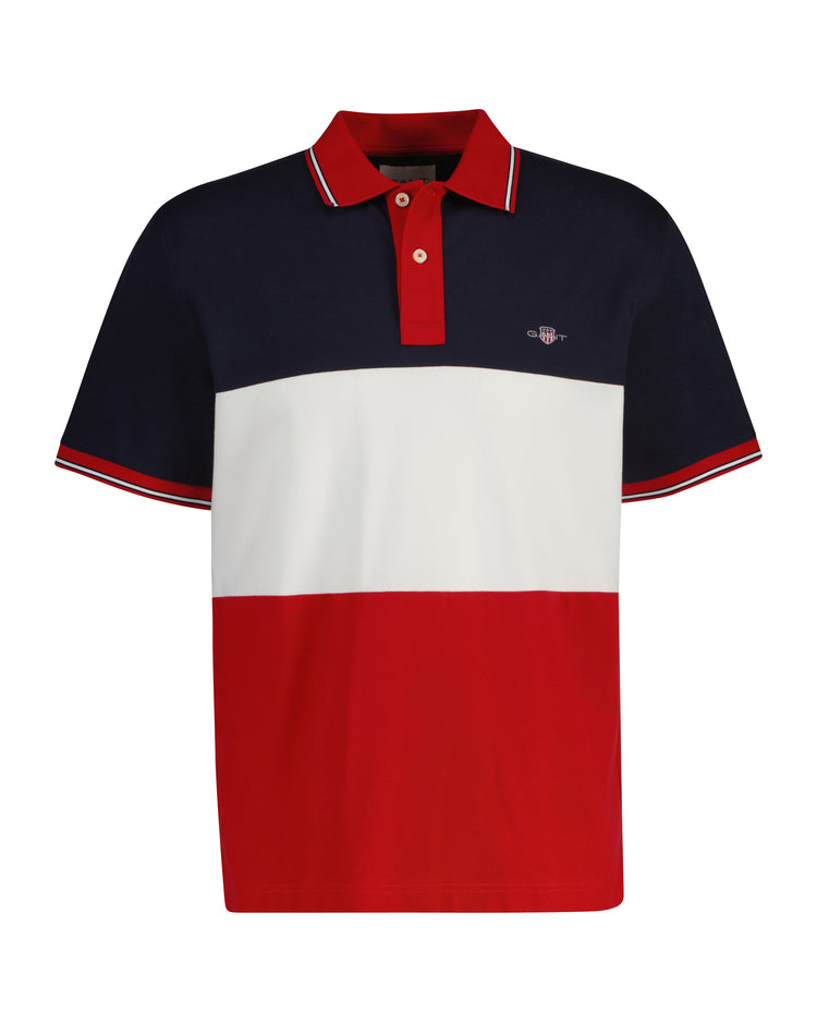 Koszulka poloo męska z krótkim rękawem regular fit czerwona