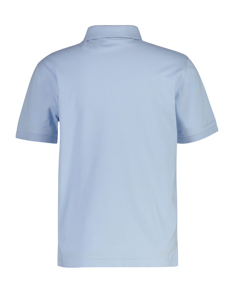 Polo męskie z krótkim rękawem regular fit błękitne