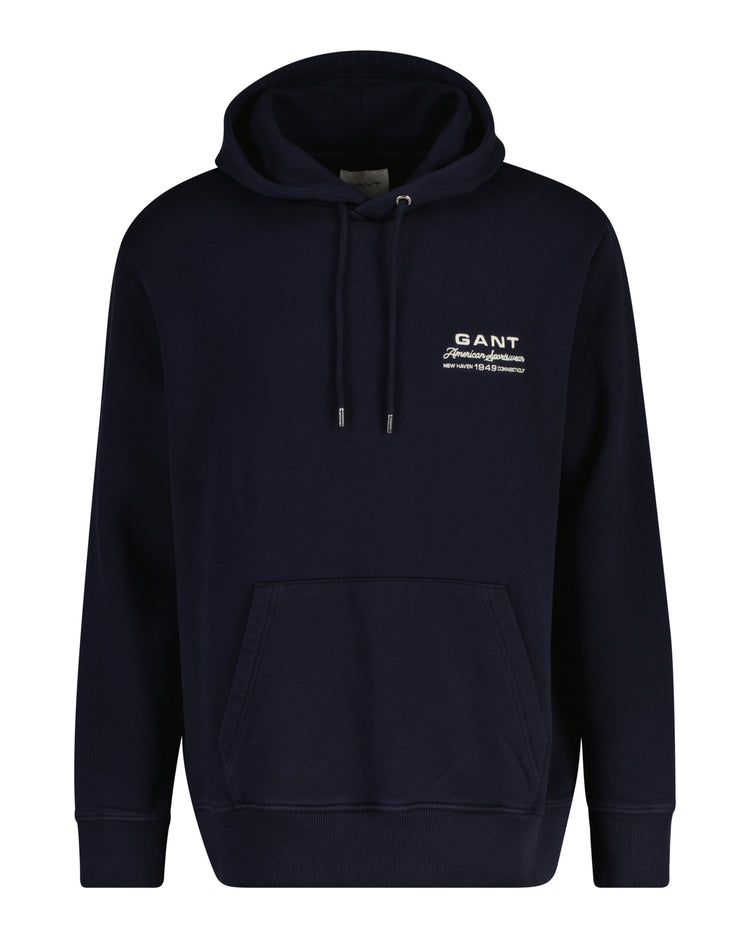 Bawełniana bluza męska z kapturem regular fit granatowa