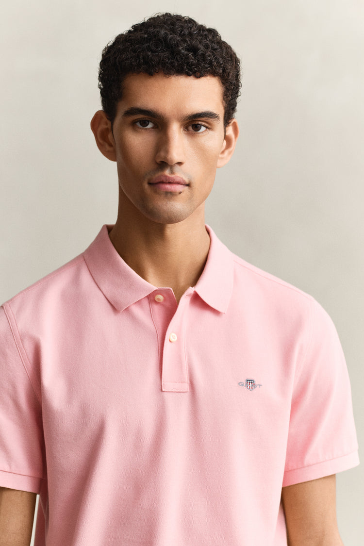 Bawełniana polo męska z krótkim rękawem regular fit