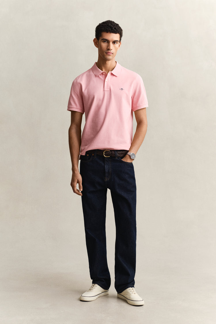 Bawełniana polo męska z krótkim rękawem regular fit