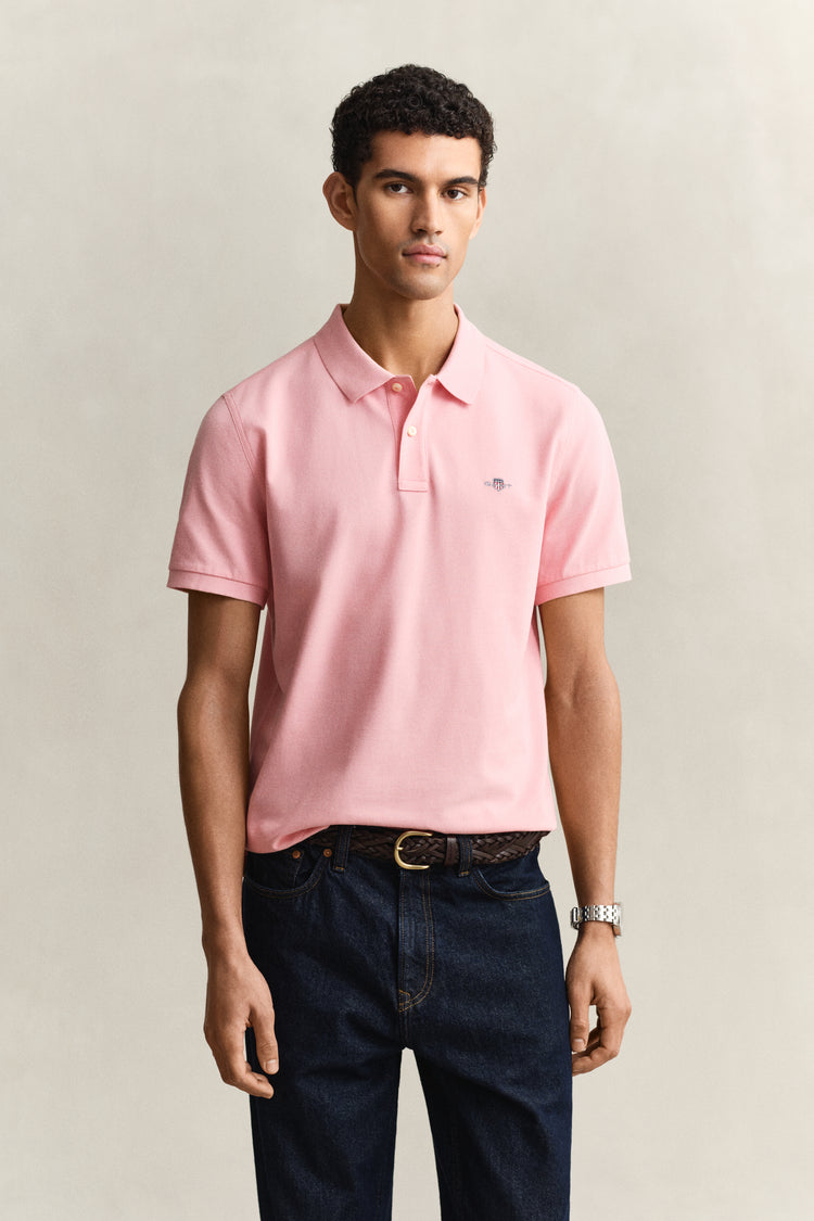 Bawełniana polo męska z krótkim rękawem regular fit