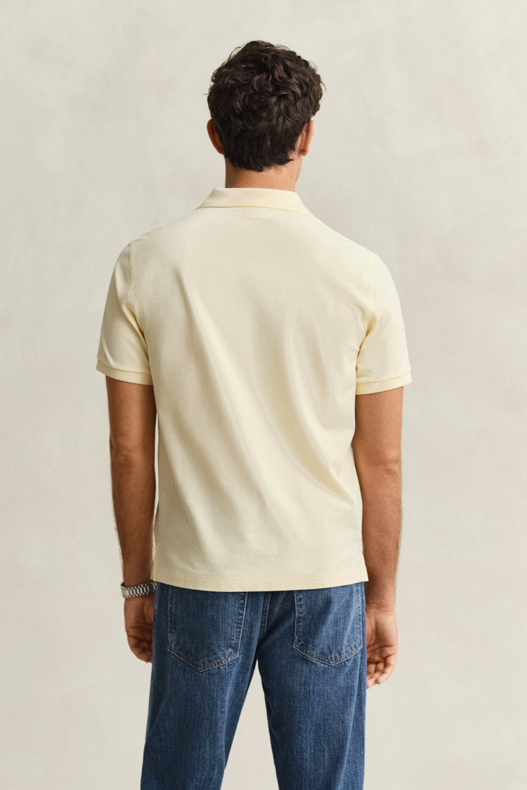 Bawełniana koszulka polo męska z krótkim rękawem regular fit